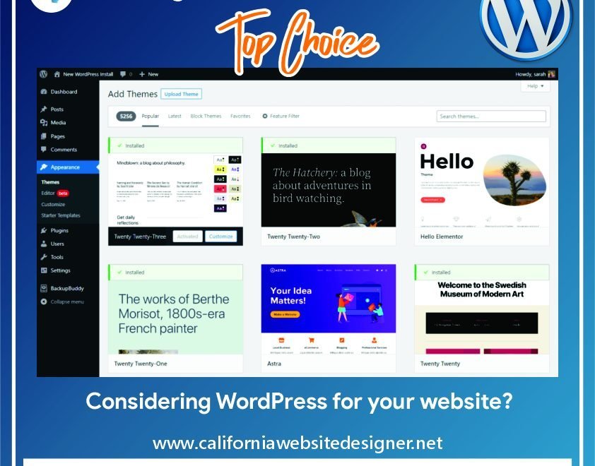 Considering WordPress for Your Website? Discover Why It's a Top Choice for Businesses of All Sizes.
